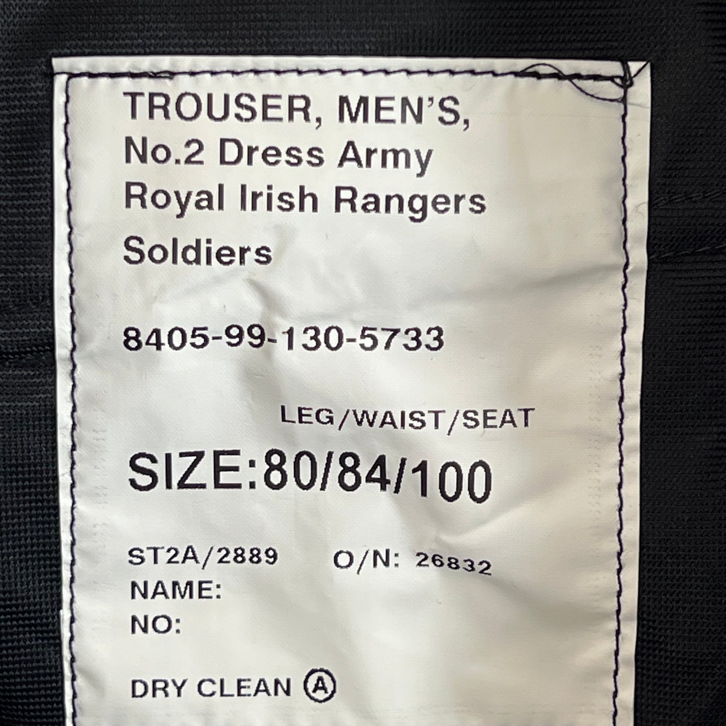 British Army Royal Irish Rangers No. 2 Dress Trousers - W33 L31.5