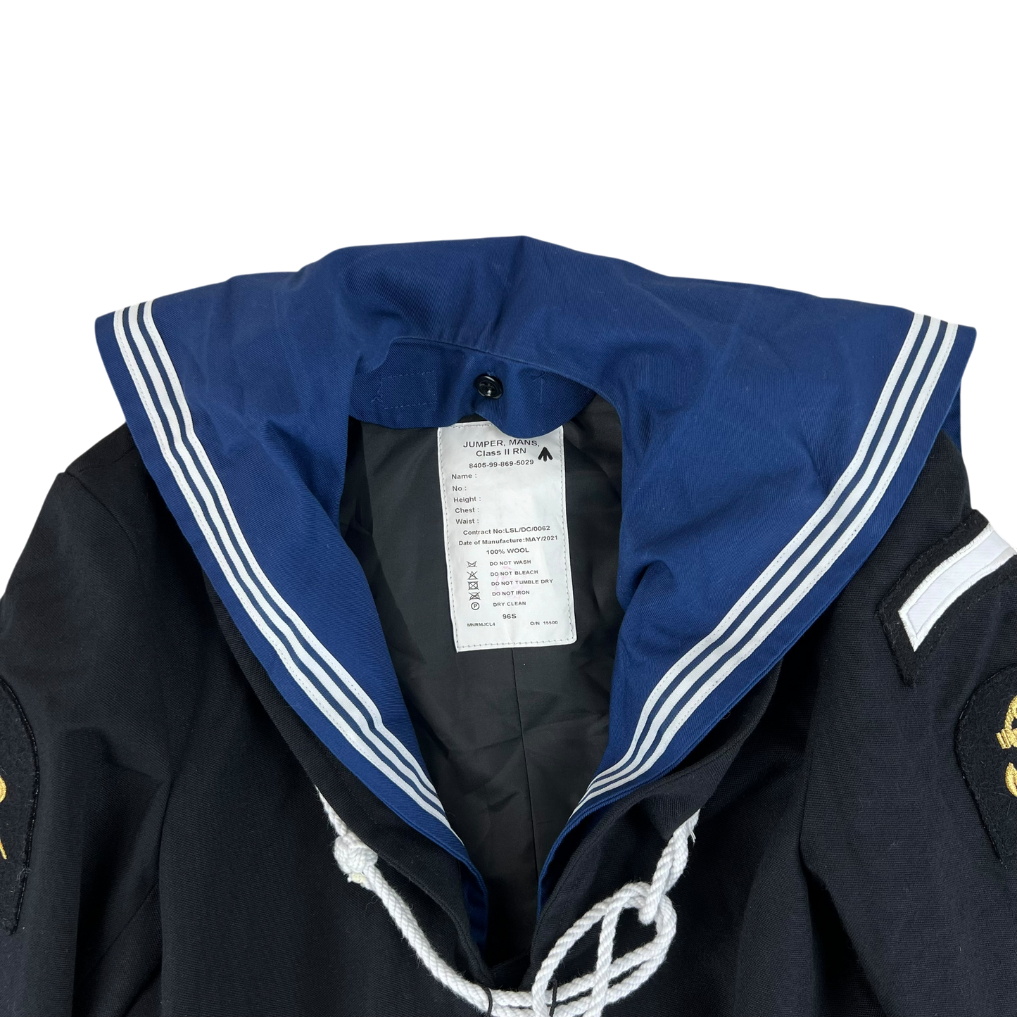 British Royal Navy Class II Jumper Sailor's Top - Medium 96S
