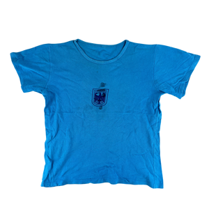 West German Army 70s Blue Training T Shirt - Large
