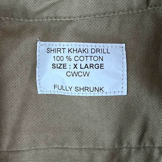 US Army Khaki Short Sleeve Shirt - Large