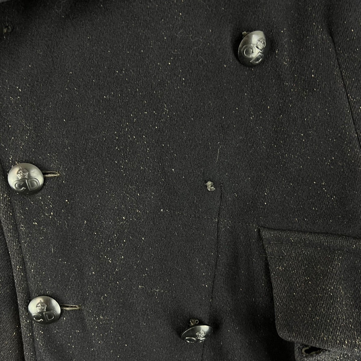 British Army 50s Civil Defence Black Greatcoat - Medium