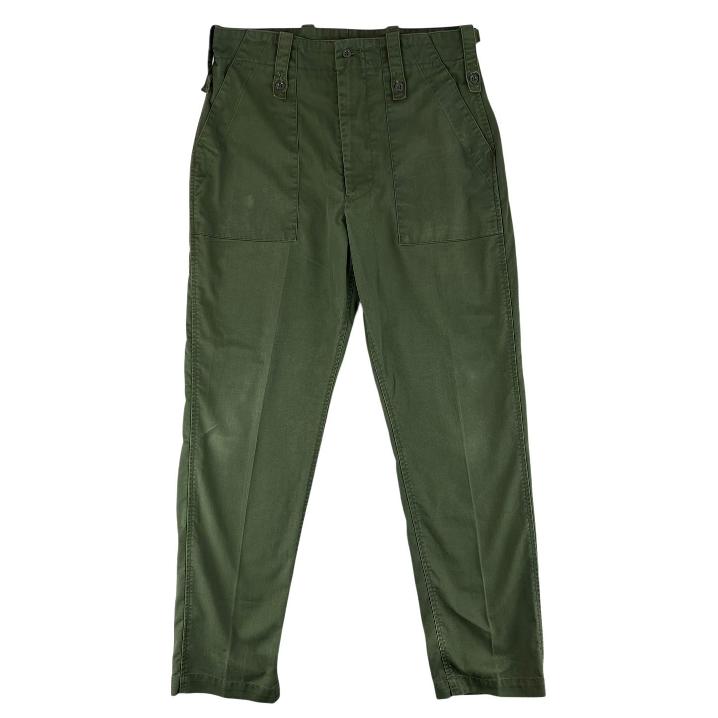 British Army Olive Green Fatigue Work Trousers - W35 L33