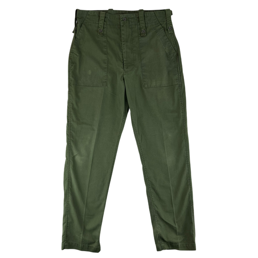 British Army Olive Green Fatigue Work Trousers - W35 L33
