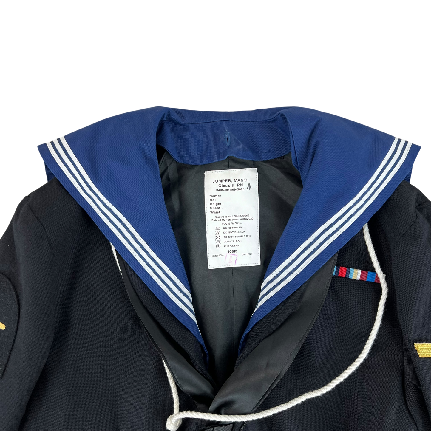 British Royal Navy Class II Jumper Sailor's Top - Medium