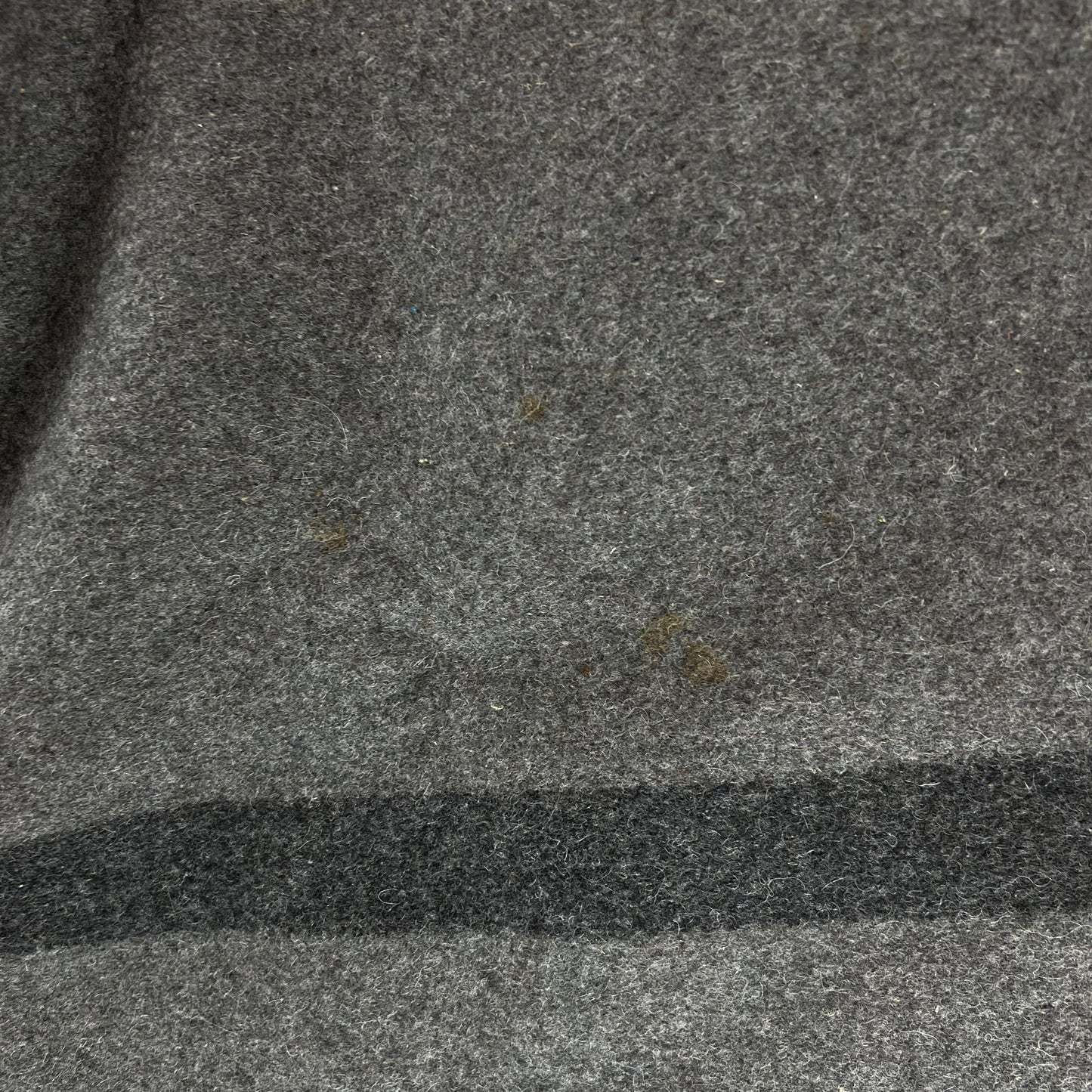 Romanian Army Grey Wool Blanket 73 x 58"