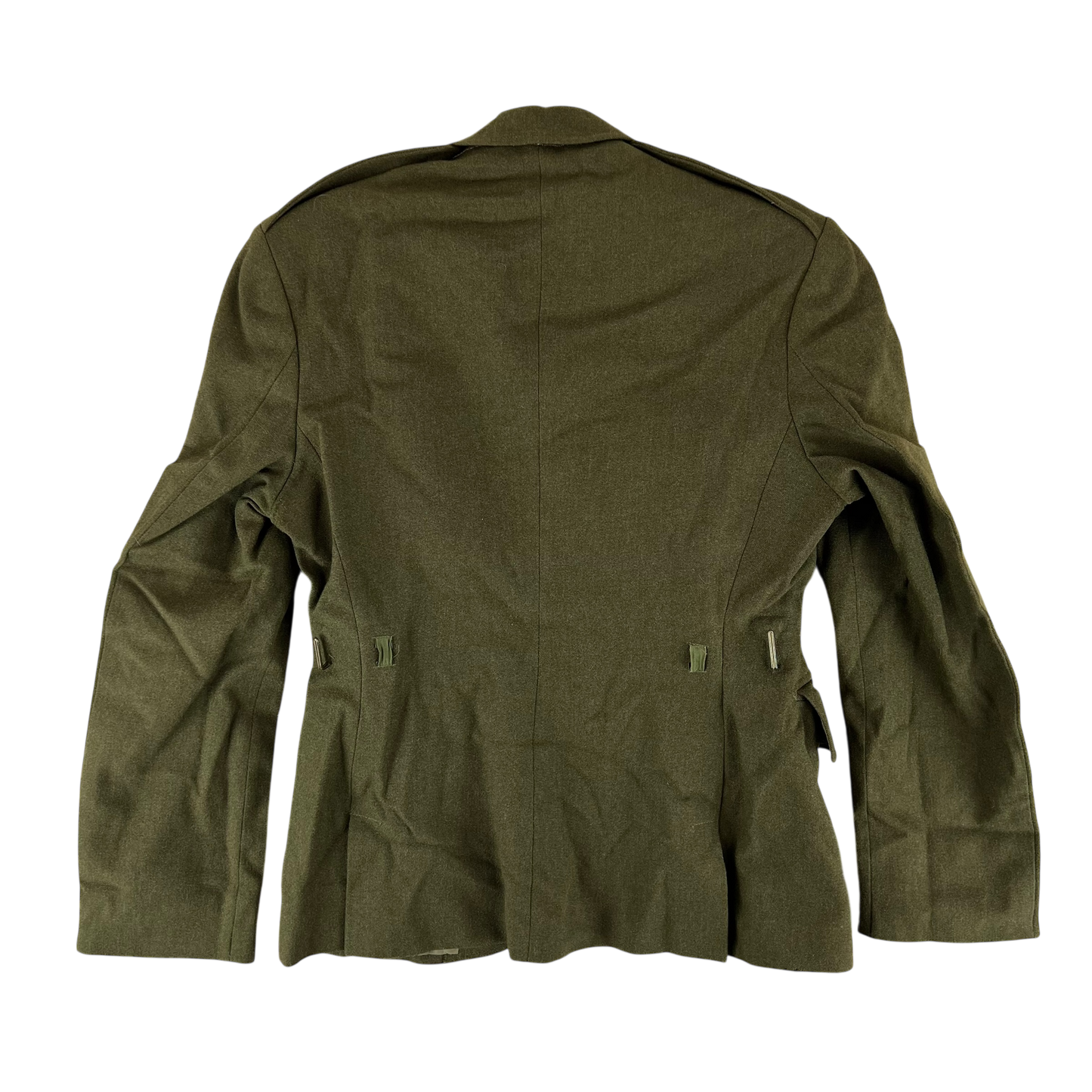 British Army No. 2 Dress Jacket Green 80s Scottish Pattern w Belt - Edinburgh University Officers' Training Corps - Medium