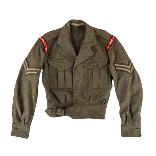 British Army 50s Khaki Ike 1949 Pattern Battle Dress Jacket - Honourable Artillery Company - Small SIZE 4