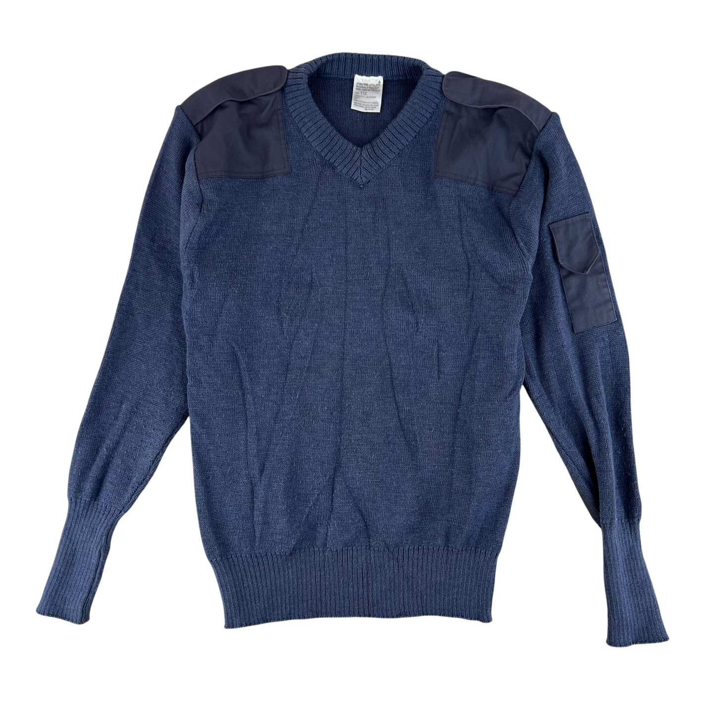 British RAF Wool V Neck Pullover Jersey Jumper - Large 112cm