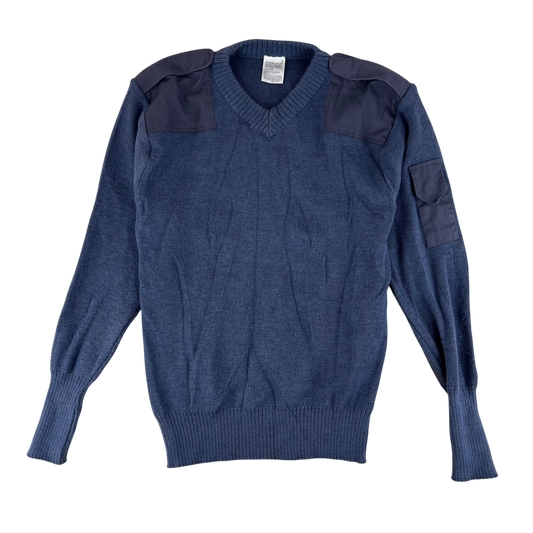 British RAF Wool V Neck Pullover Jersey Jumper - Large 112cm