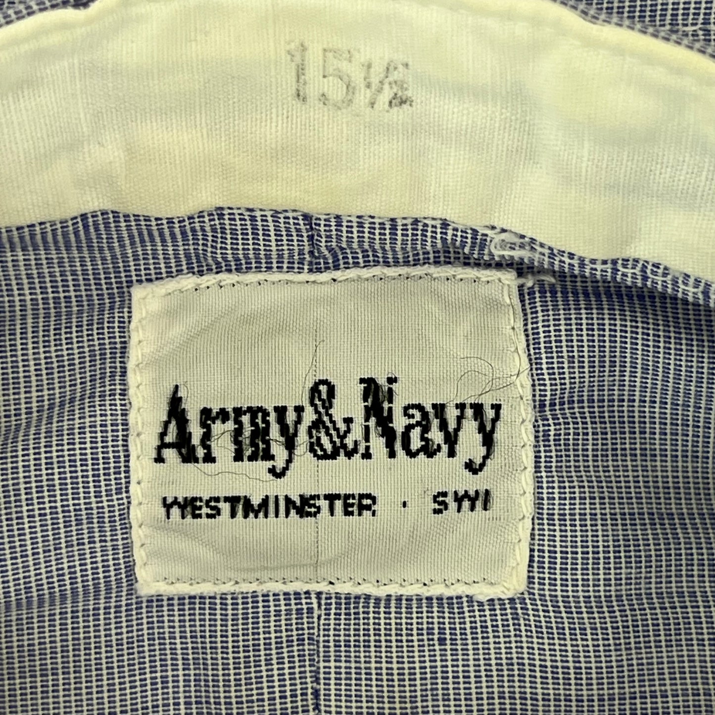 British RAF Vintage Collarless Light Blue No. 2 Long Sleeve Shirt - Medium