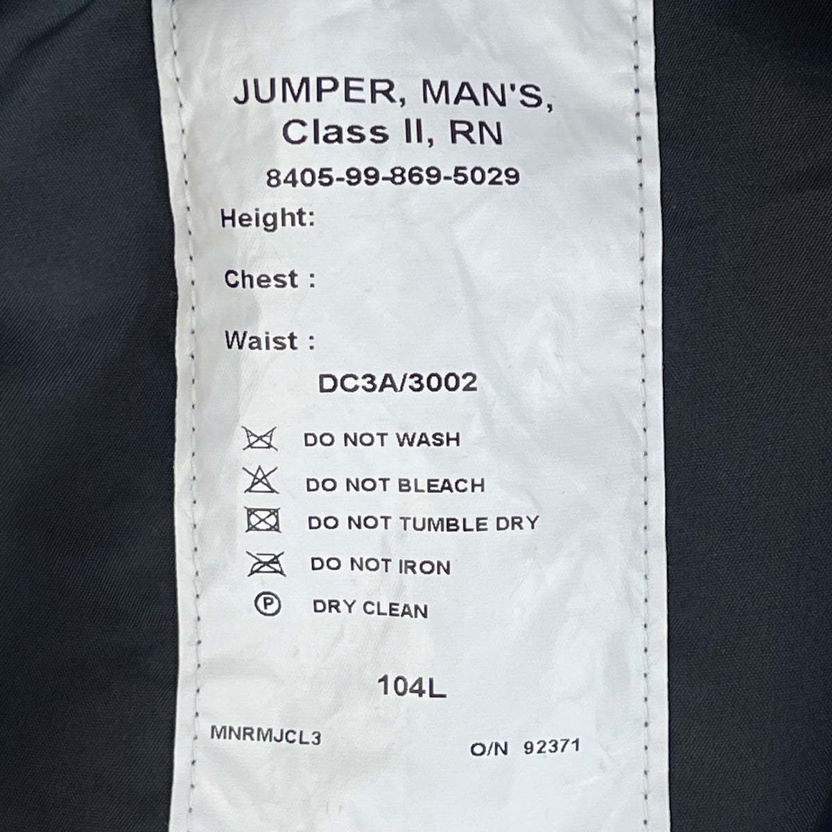 British Royal Navy Class II Jumper Sailor's Top - Large 104L