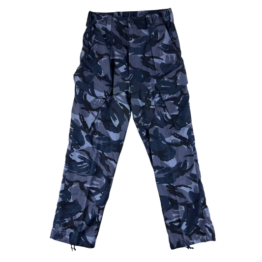 British Army OPFOR Blue DPM Camouflage Combat Trousers - W30 L30.5