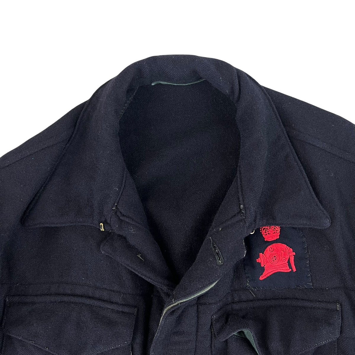 British Royal Navy 60s Ike Battledress WD RAR Blouse Jacket - Large
