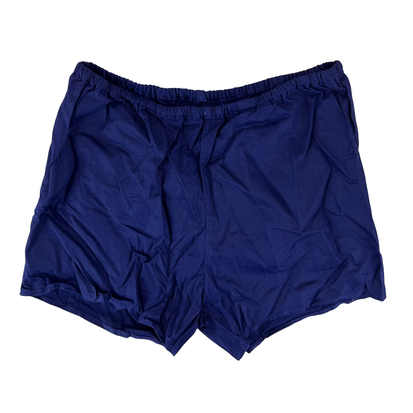 West German Army Cotton PT Navy Blue Swim Shorts - Small