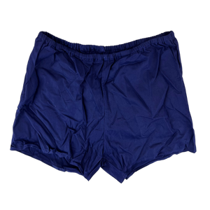 West German Army Cotton PT Navy Blue Swim Shorts - Small