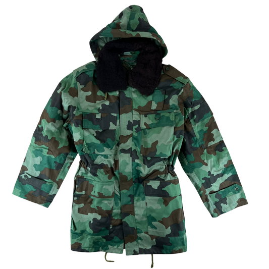 Serbian Army M93 Oak Leaf Camouflage Parka w/ Thermal Liner - Medium 172/100