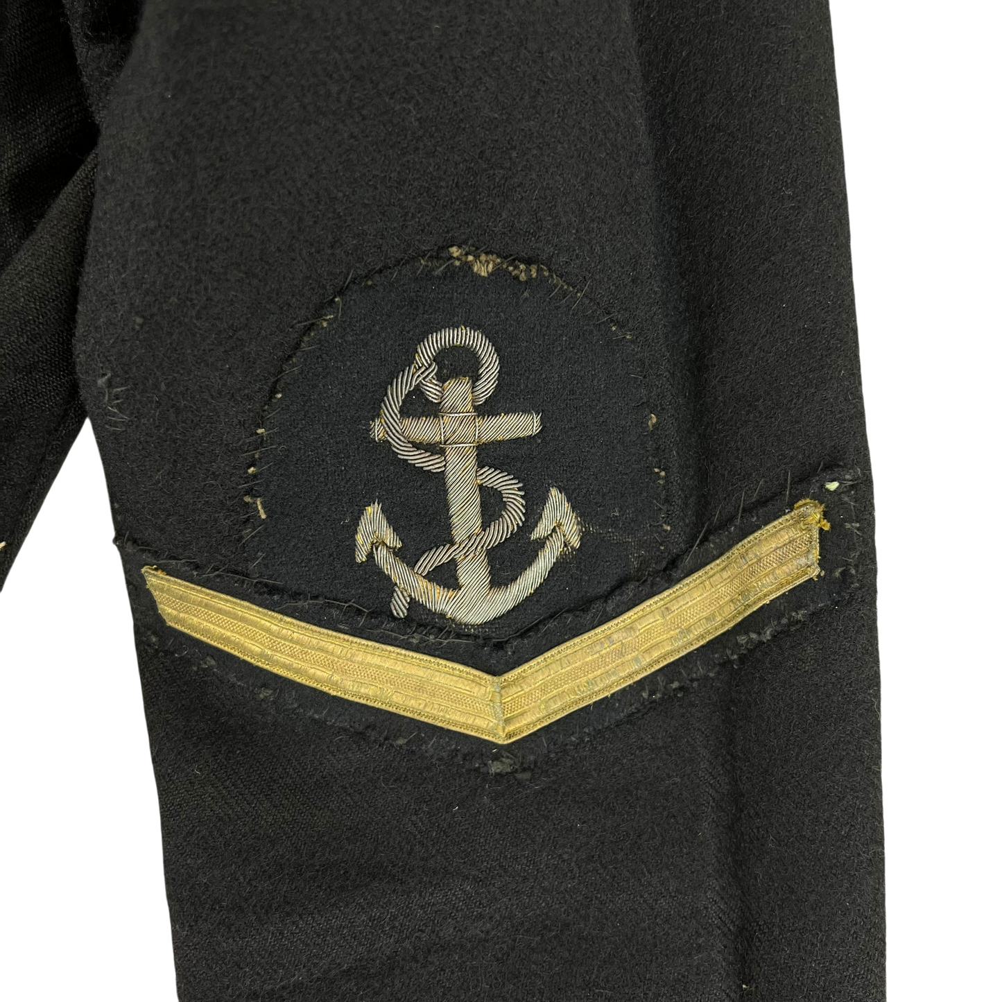 British Royal Navy 40s Class II Black Jumper Sailor's Top - Small