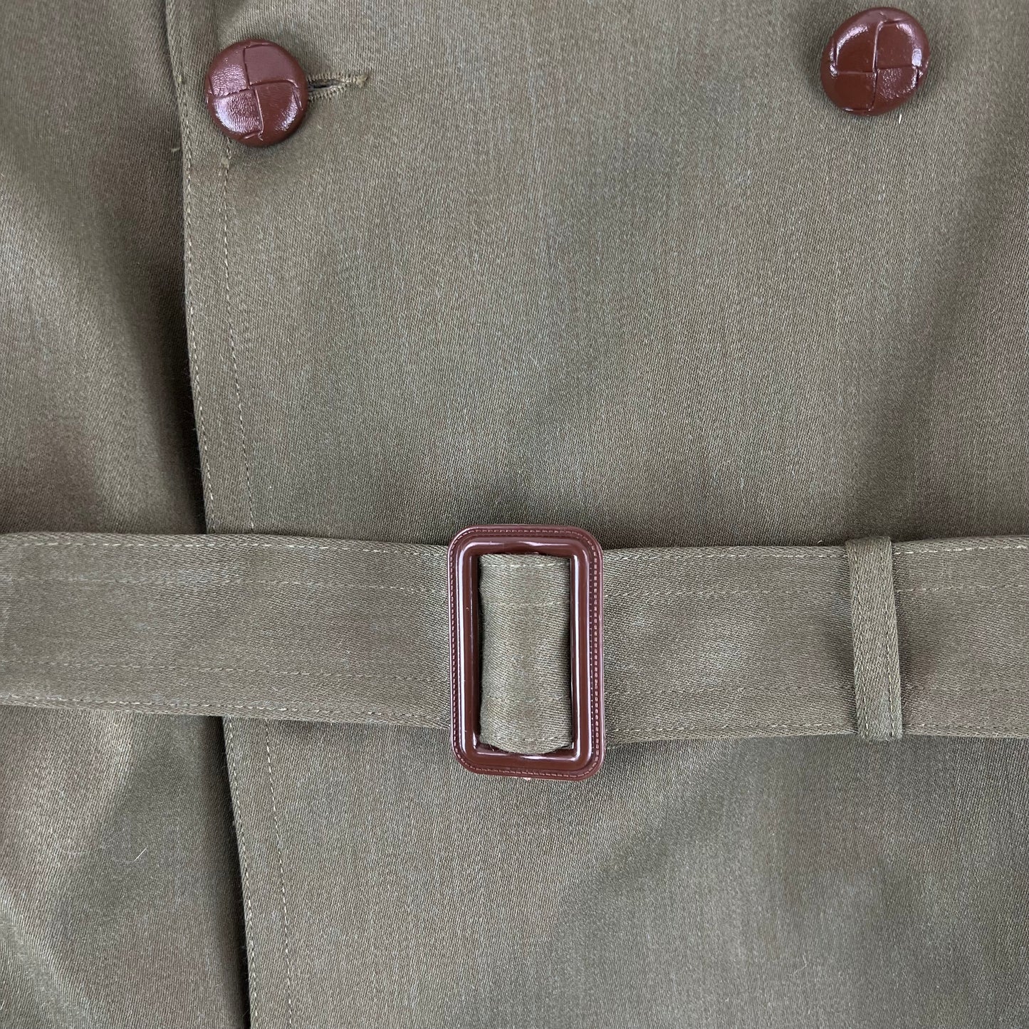 Spanish Army 80s Green Trenchcoat - Large