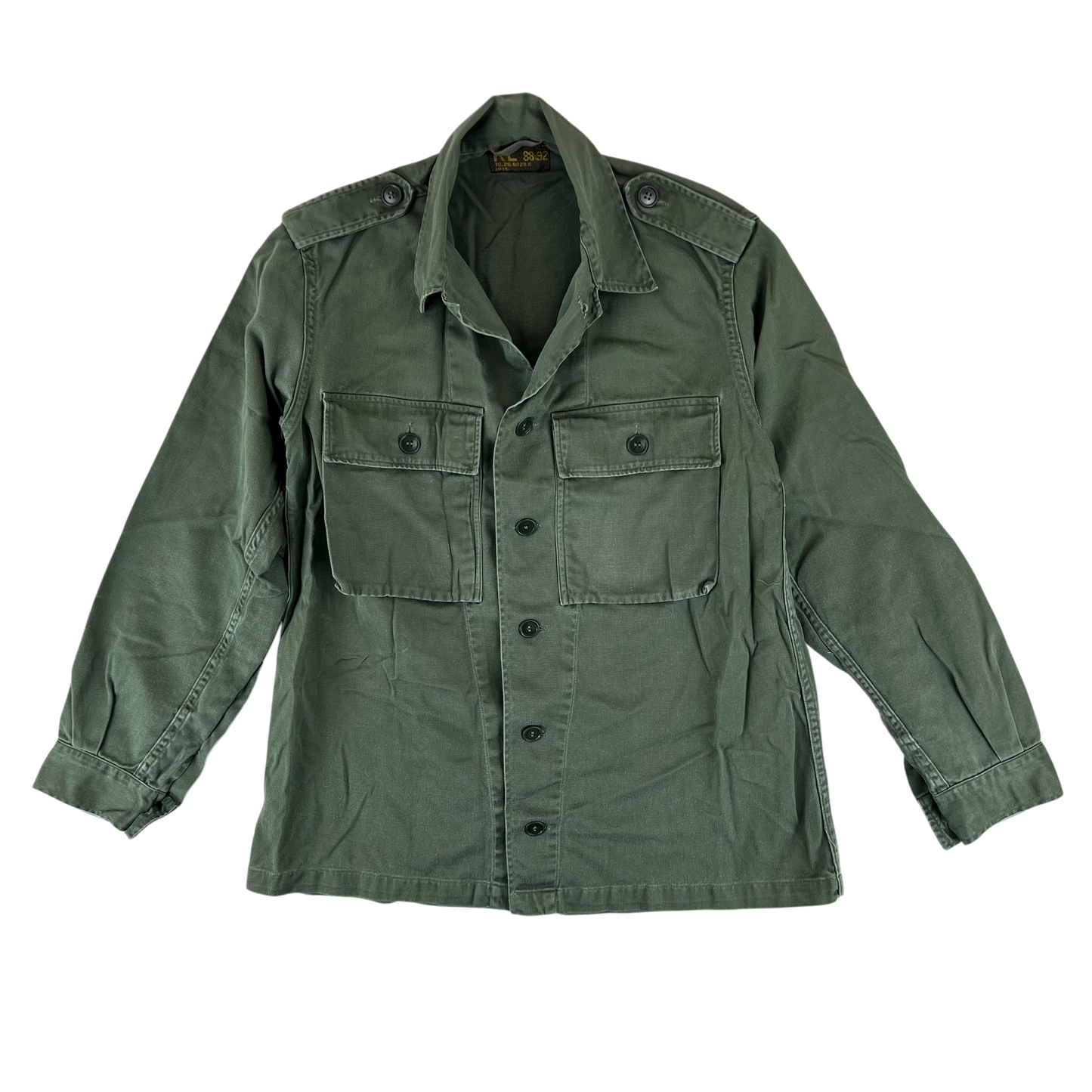 Dutch Army 70s Field Shirt Green Long Sleeve - Medium