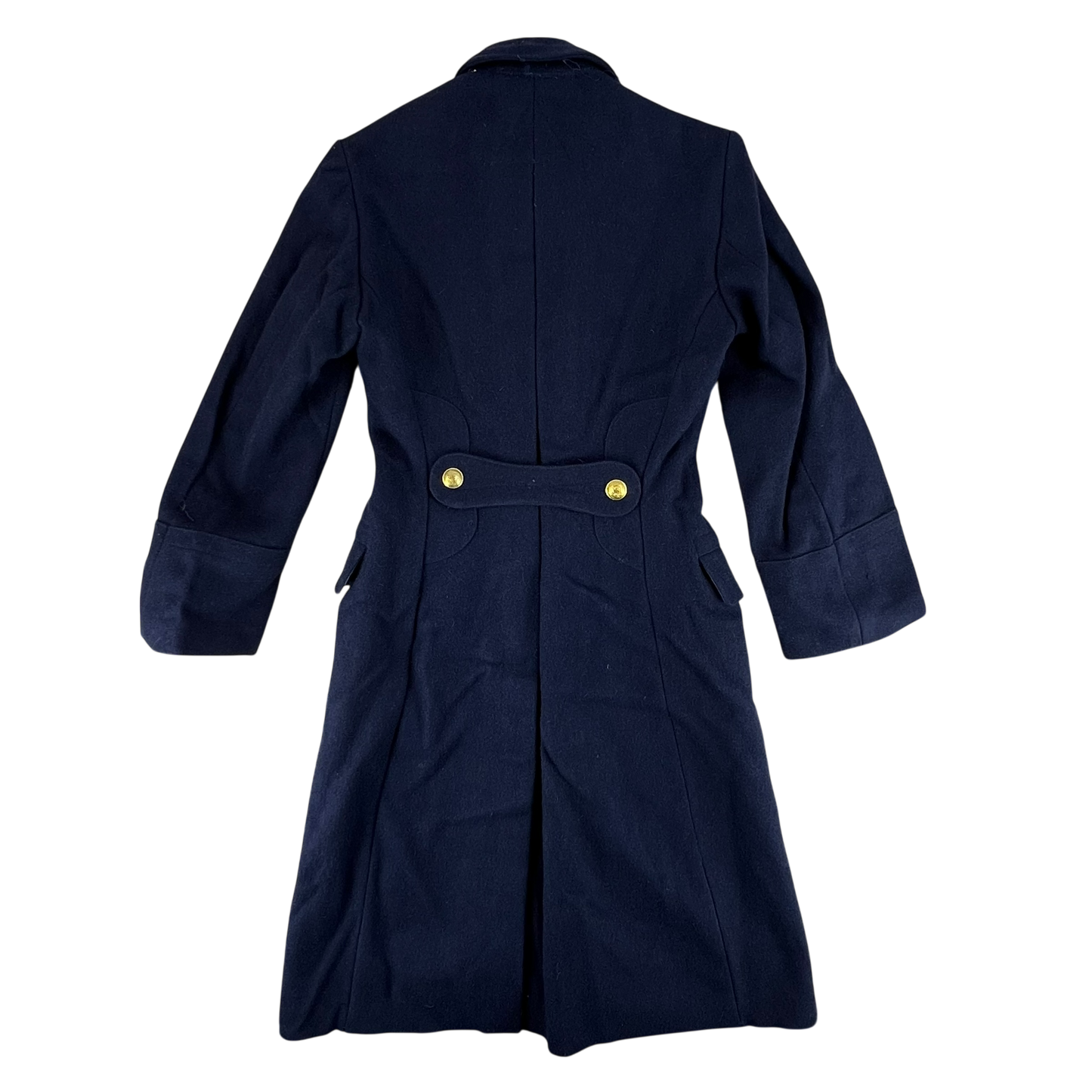 Romanian People's Navy 80's Blue Wool Greatcoat - Small