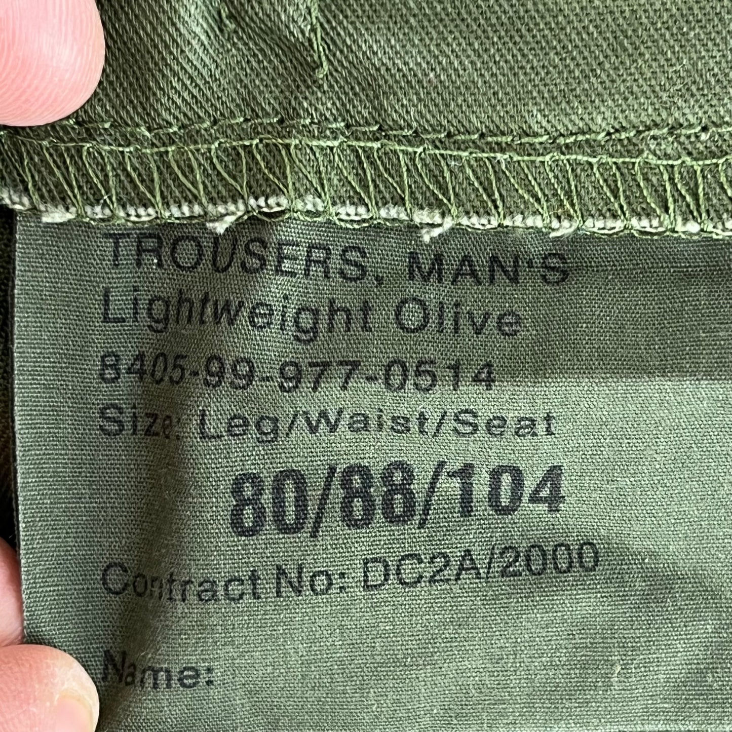 British Army Olive Green Fatigue Work Trousers - W35 L30.5