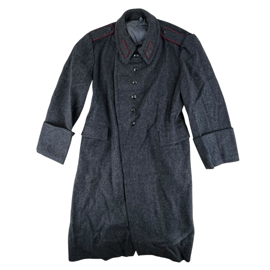 Bulgarian People's Army 70s Grey Wool Greatcoat - Medium