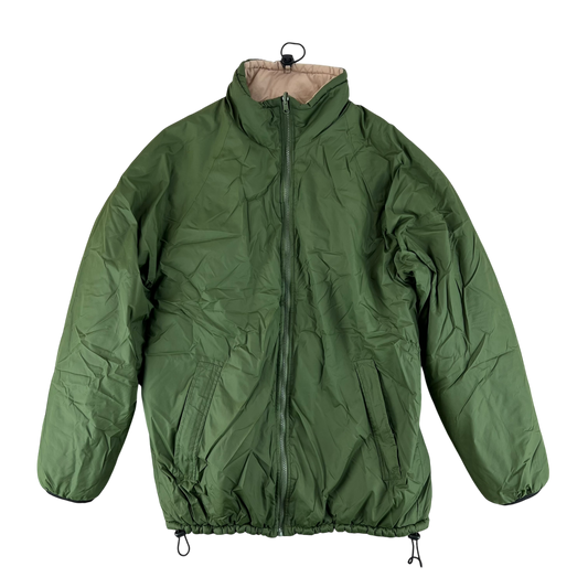 British Army Reversible Thermal Olive Green / Tan Quilted Jacket - Medium