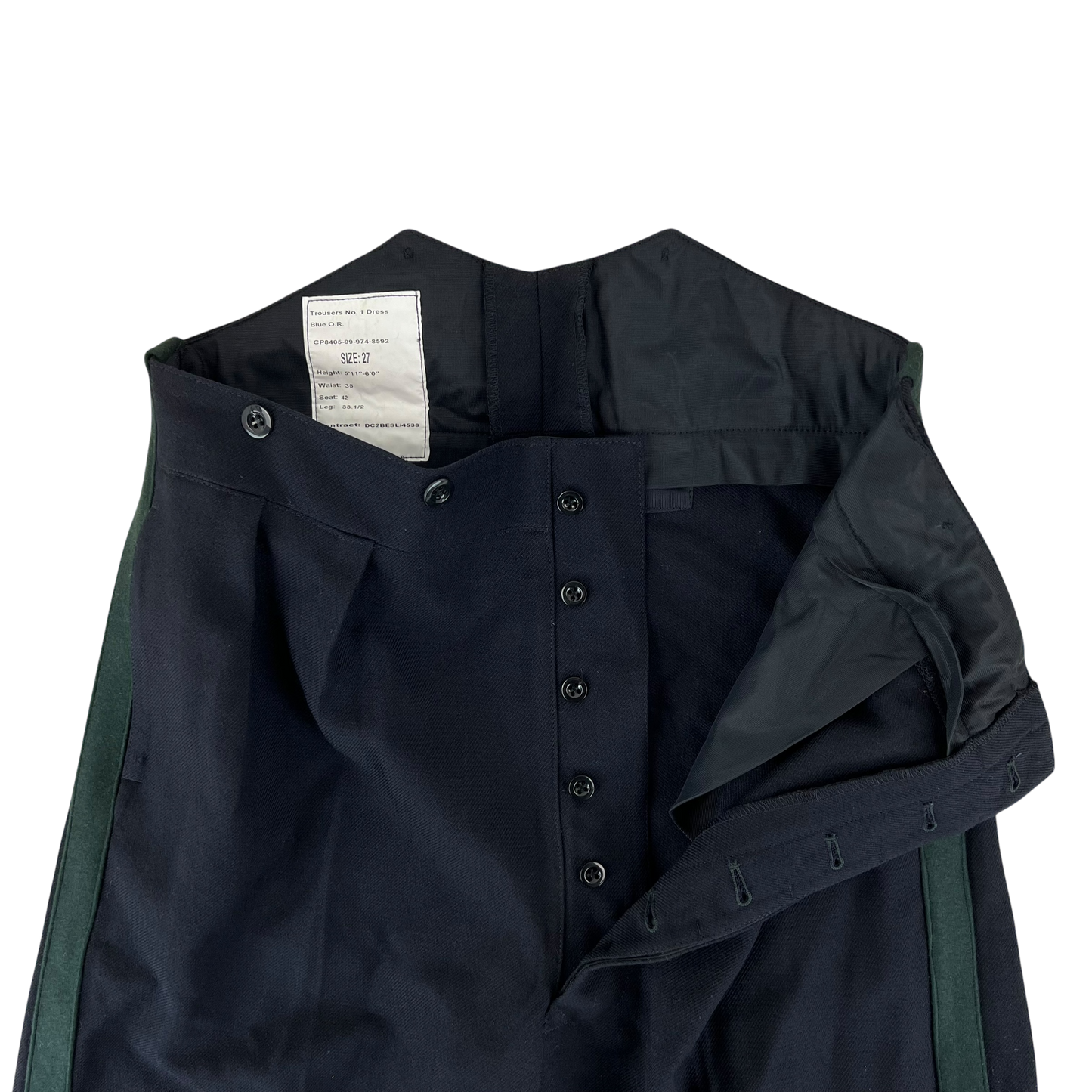 British Army No1 Blues Dress Trousers - Light Infantry / Rifles - W36 L33