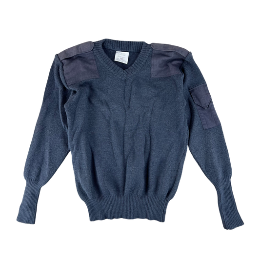 British RAF Wool V Neck Pullover Jersey Jumper - Medium 100cm