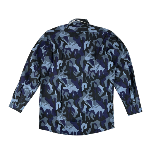 Romanian Army / Police M1990 Blue Leaf Camouflage Long Sleeve Shirt - Large