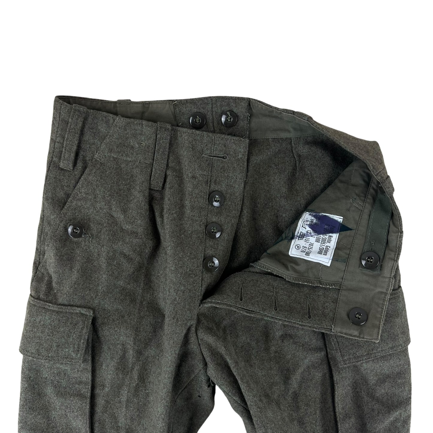 West German Army 80s Green Wool 3/4 Shorts - W31