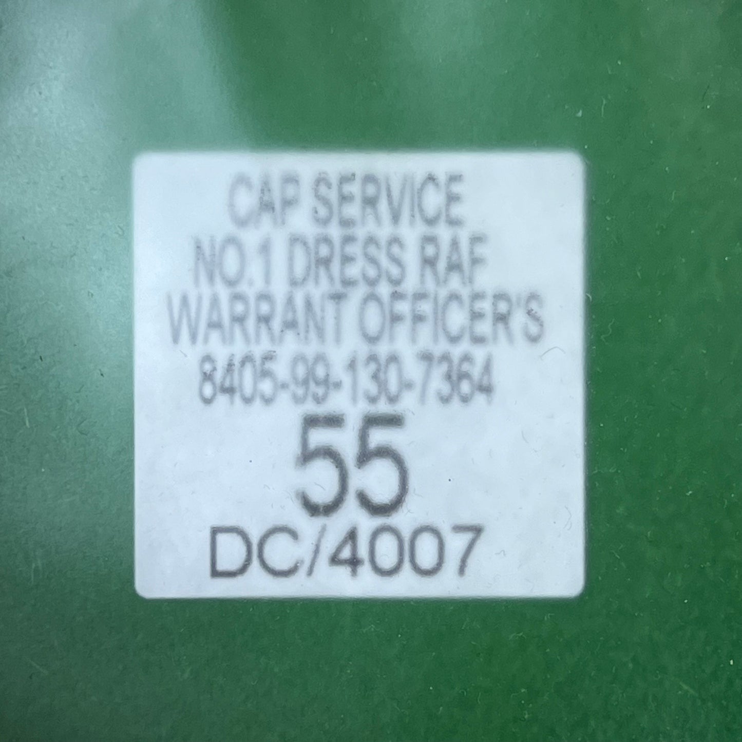 British RAF Peaked No. 1 Warrant Officer's Dress Cap - Small 55cm