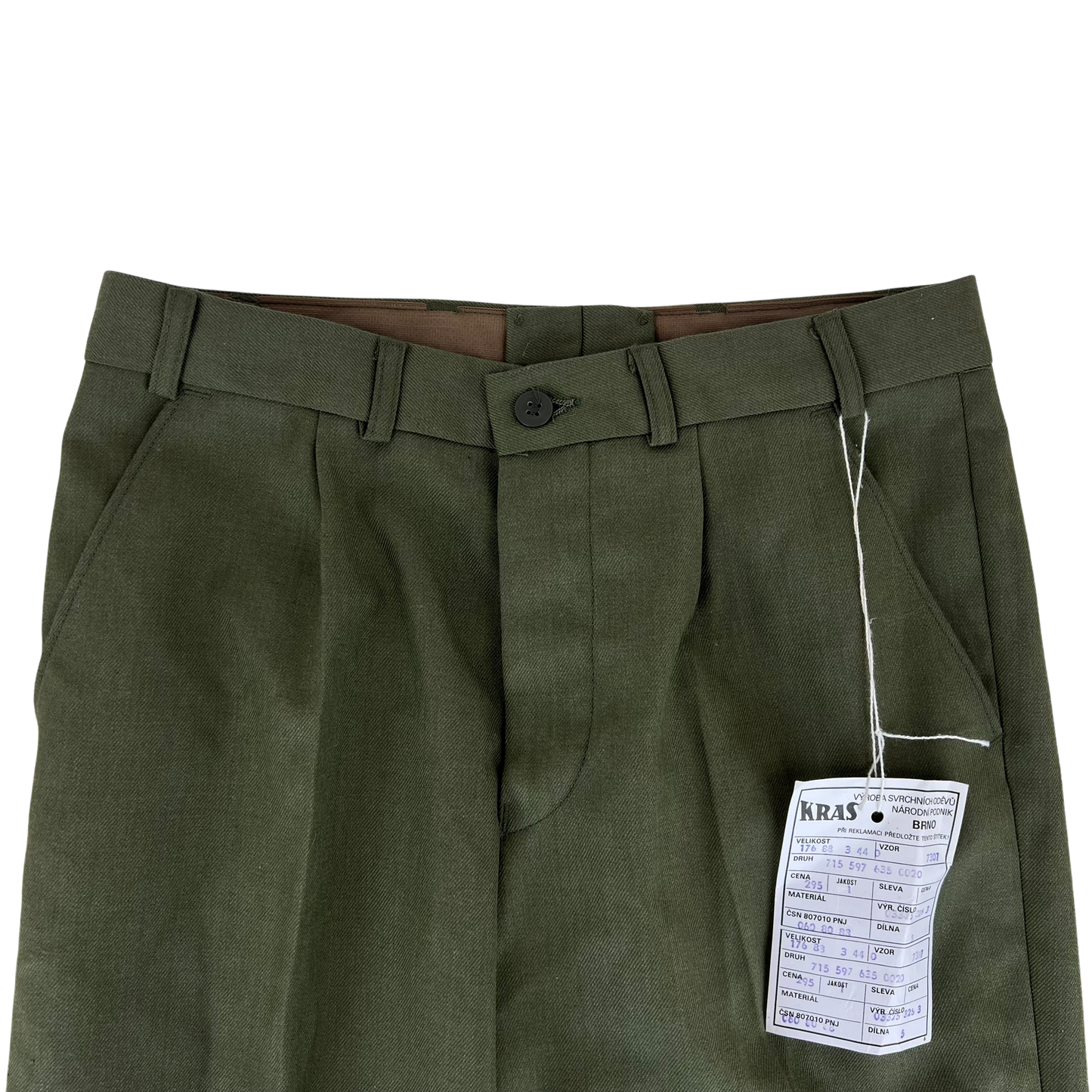 Slovak Army M97 Olive Green Dress Trousers - W27 L30.5