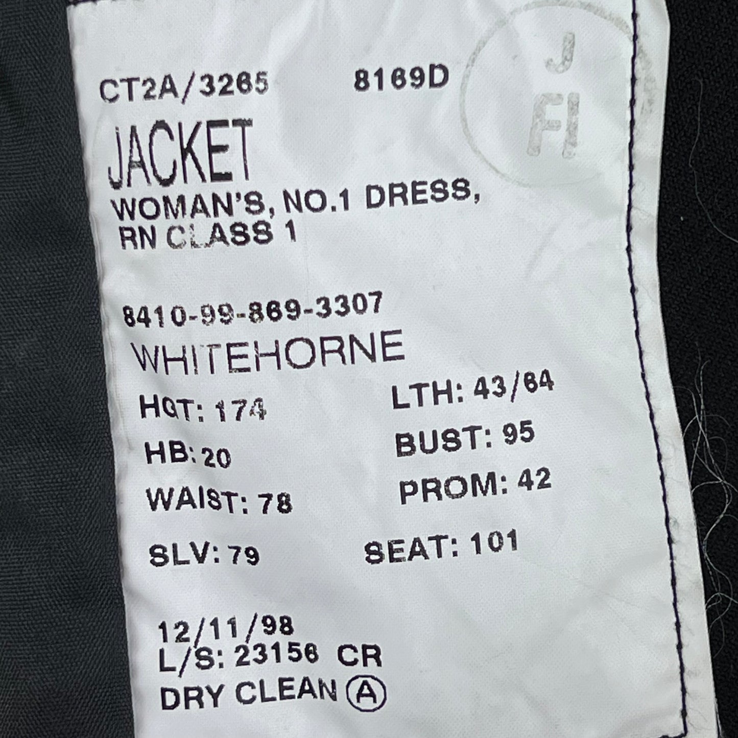 British Royal Navy Women's No1 Class 1 Dress Jacket - Medium