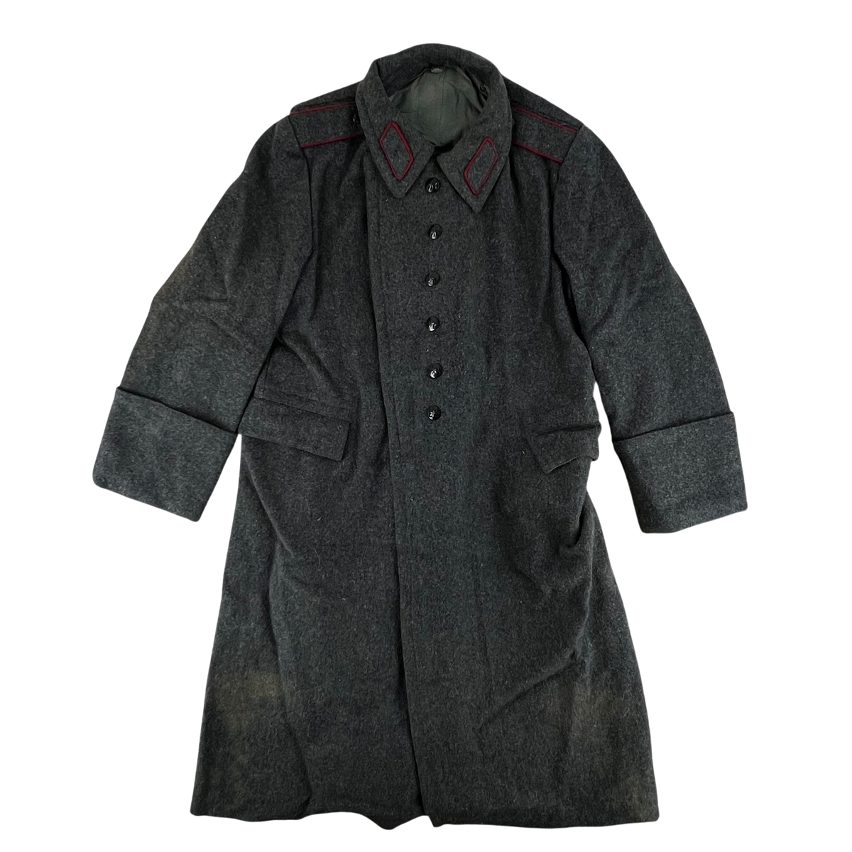Bulgarian People's Army 80s Grey Wool Greatcoat - Large