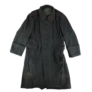 Bulgarian People's Army 80s Grey Wool Greatcoat - Large