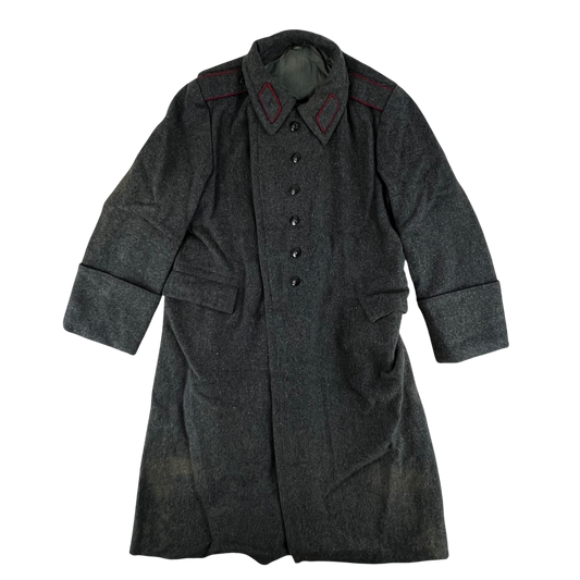 Bulgarian People's Army 80s Grey Wool Greatcoat - Large