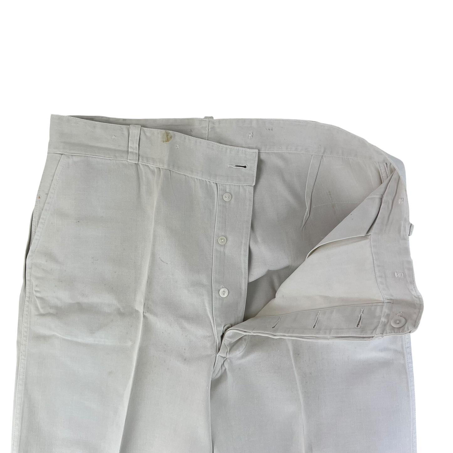 British Merchant Navy 40s 50s CC41 Tropical White Trousers - W40 L31