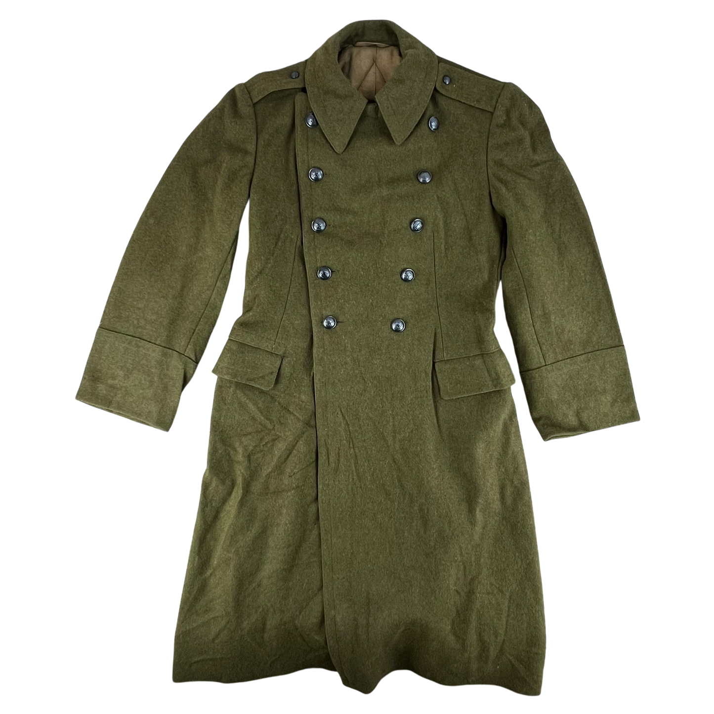 Romanian People's Army Khaki Wool Greatcoat - Medium