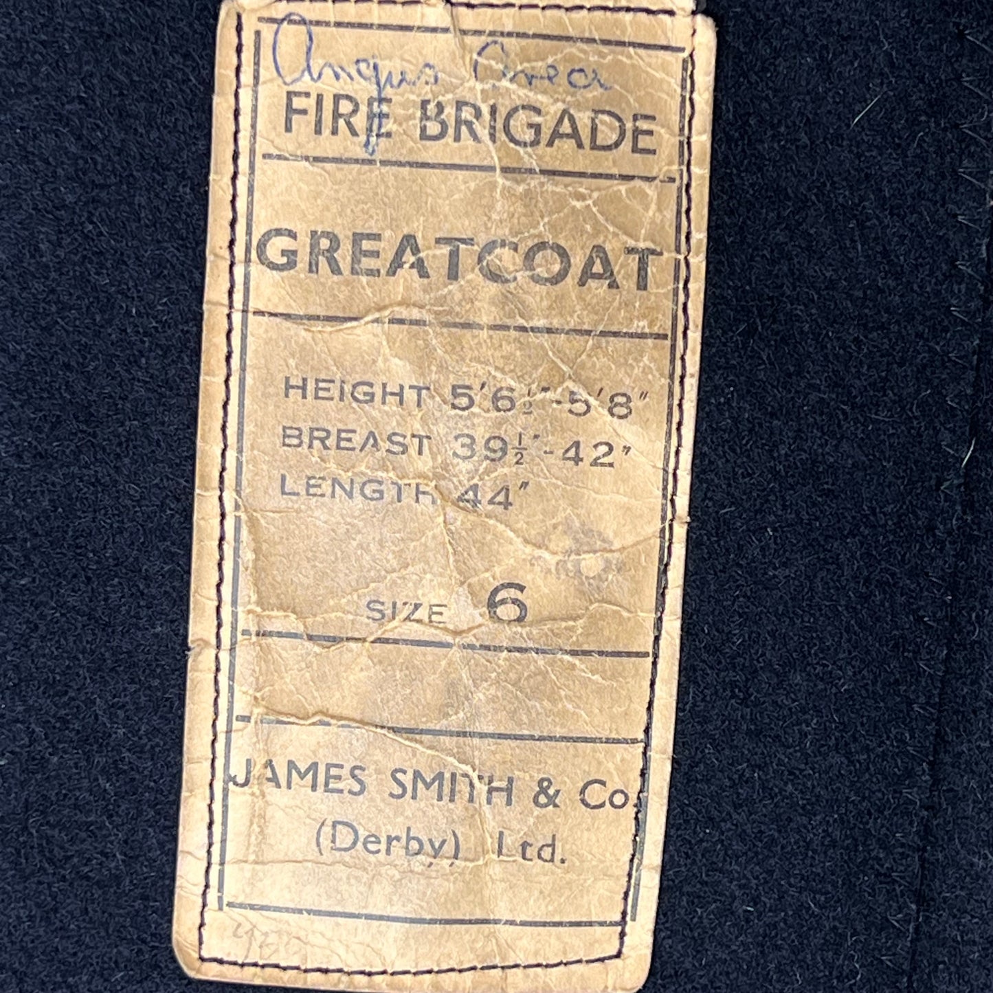 British Angus Area Fire Brigade Greatcoat - Large