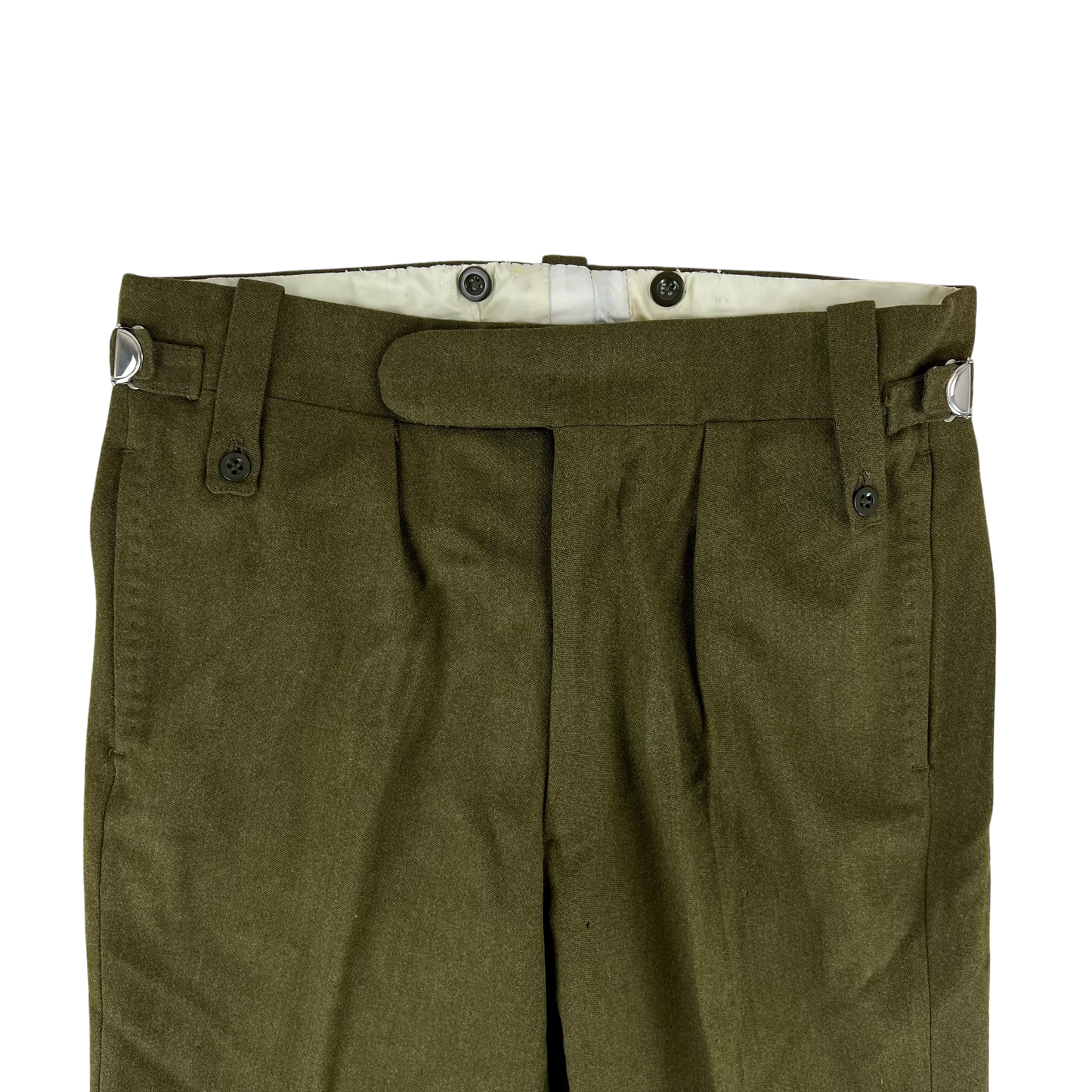 British Army 60s No. 2 Khaki Green Dress Trousers - W34 L28.5