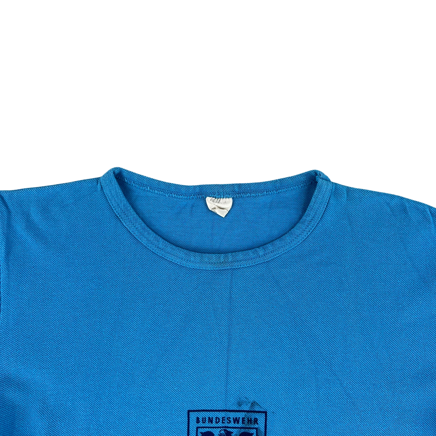 West German Army 70s Blue Training T Shirt - Small