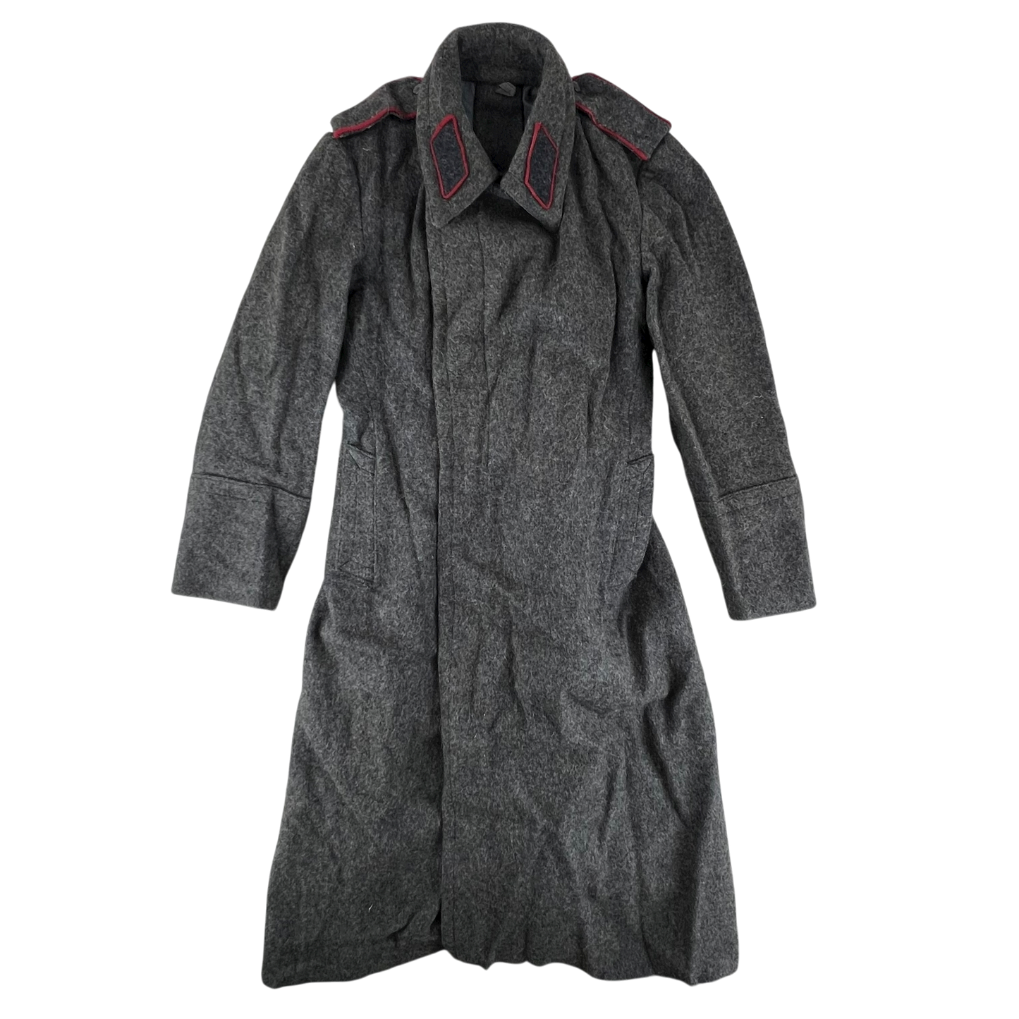 Bulgarian People's Army 50s Grey Wool Greatcoat - Medium