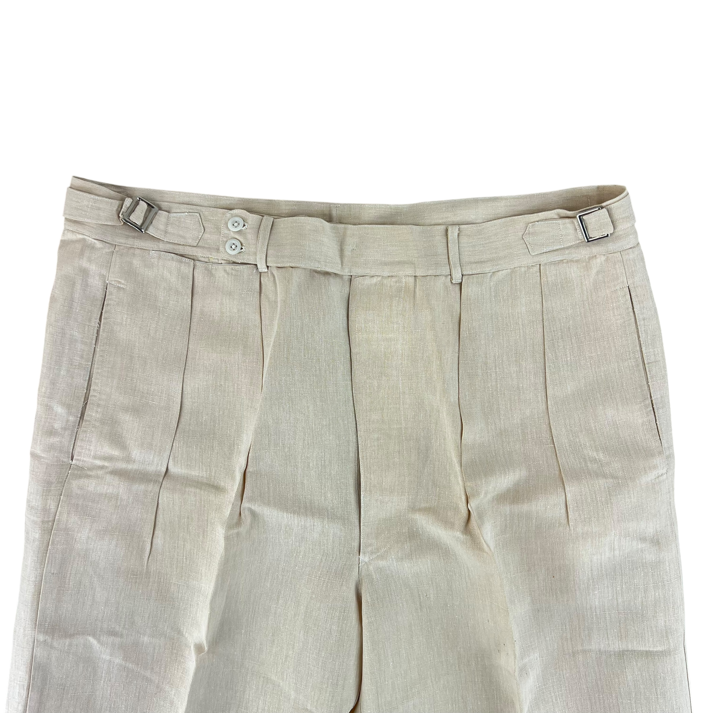 British Merchant Navy 50s Tropical Cream Trousers - W40 L28.5