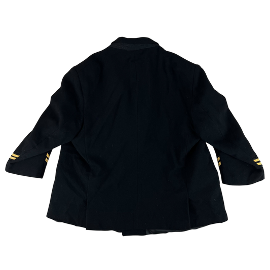 British Merchant Navy Black Dress Blazer Jacket - XXX Large