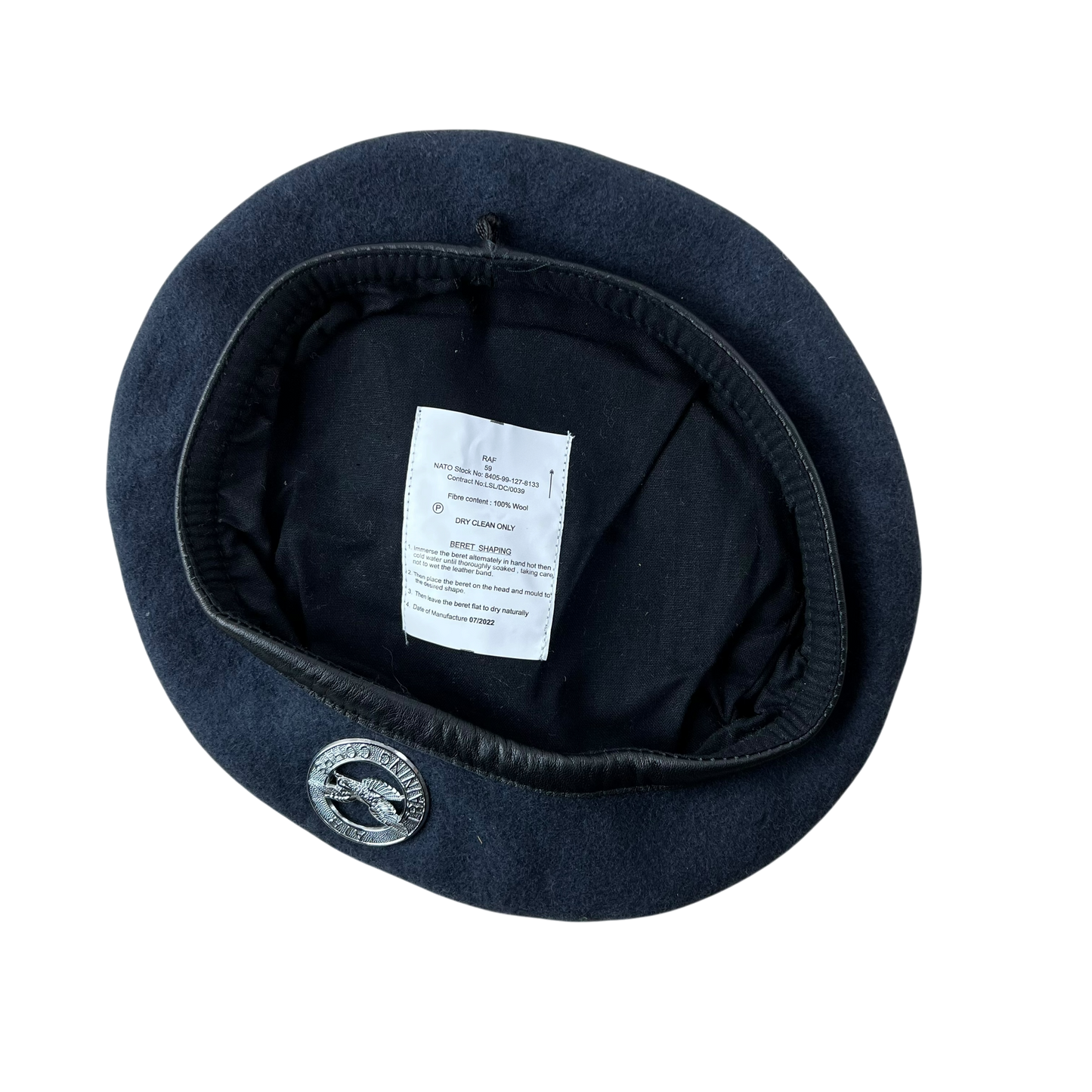 British RAF Beret w/ Badge - Air Training Corps - Large 59cm