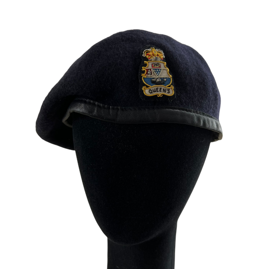 British Army Beret w/ Badge - Queen's Officer's Training Corps - Large