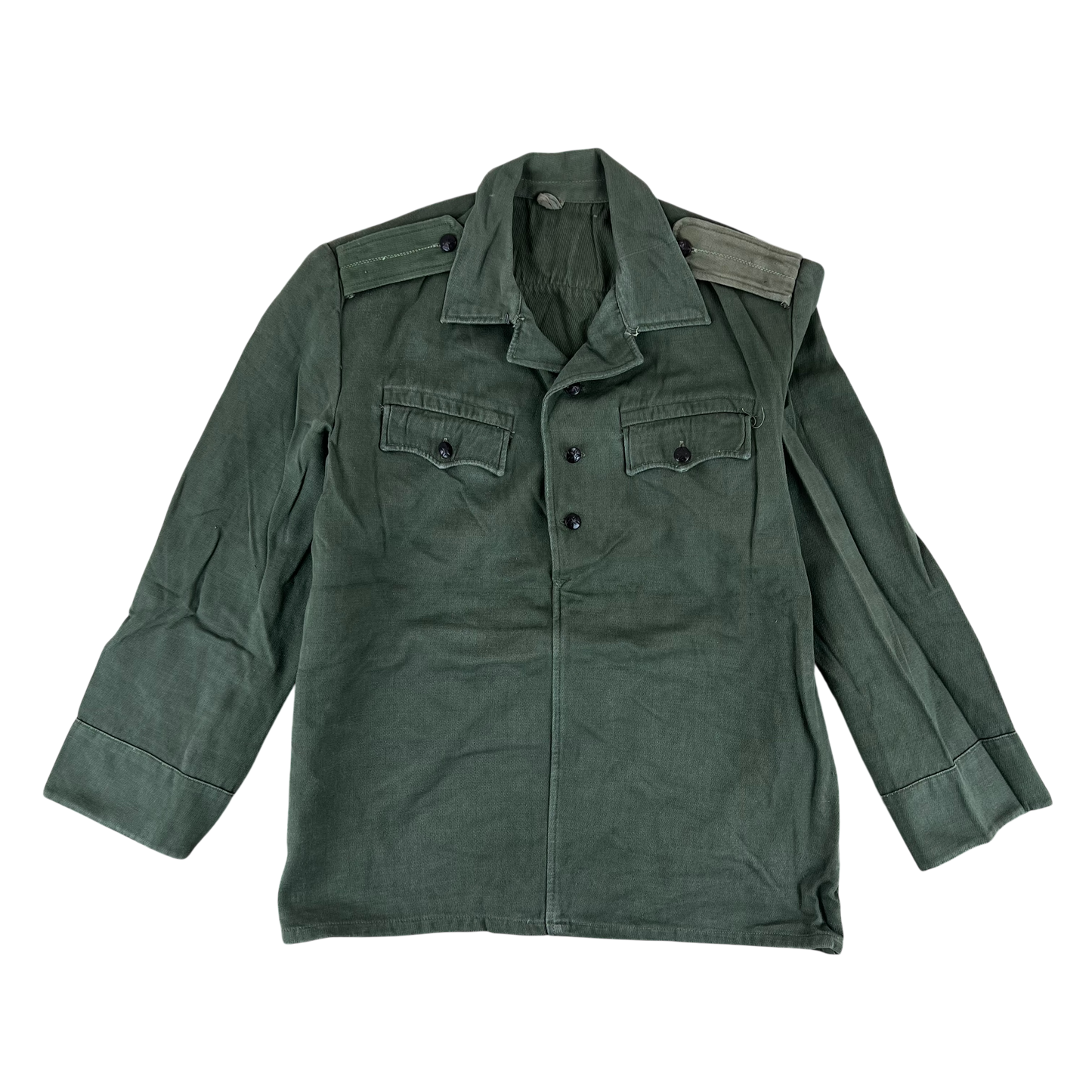 Bulgarian People's Army Officer's Olive Green Cossack Shirt - Large