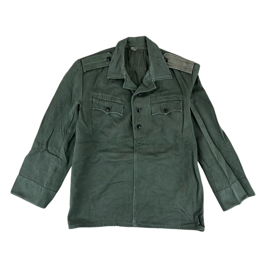 Bulgarian People's Army Officer's Olive Green Cossack Shirt - Large