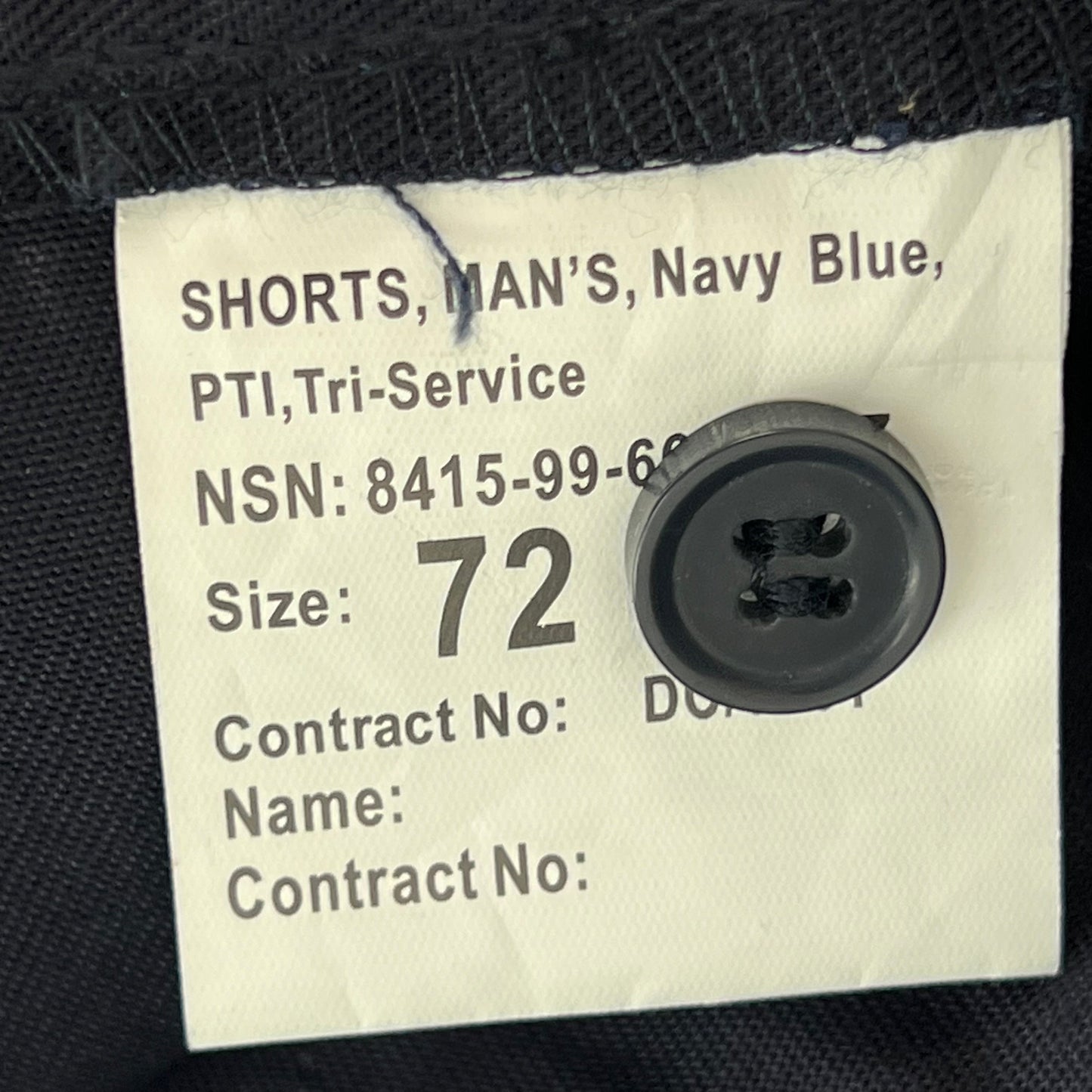 British Army / Tri-Services Navy Blue PTI Shorts - W28